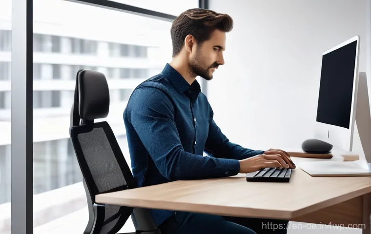 디지털 기기를 위한 원격근무 공간의 배치 - **Ergonomic Focus: A Productive and Comfortable Home Office**
A person, appearing to be in their...