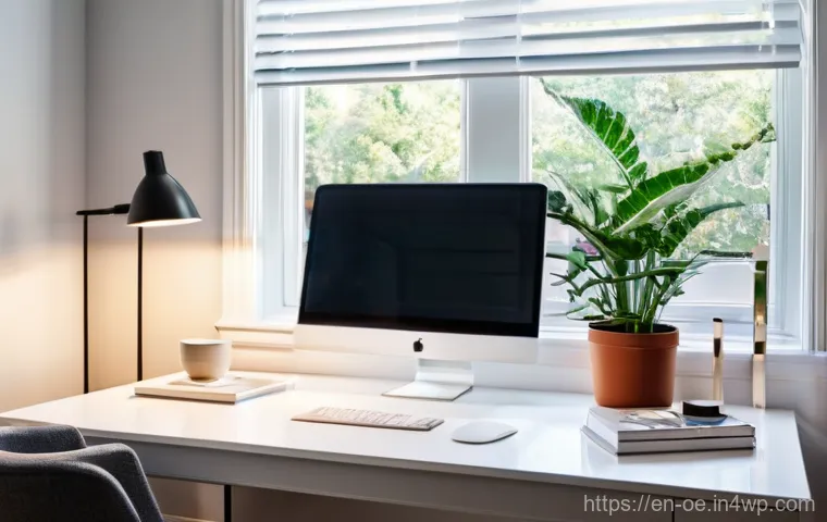 디지털 기기를 위한 원격근무 공간의 배치 - **Smart Tech Streamline: An Integrated and Automated Workspace**
    Capture a clean, contemporary h...