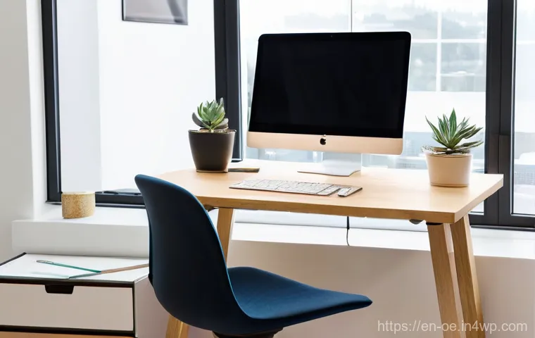 작업 효율을 높이는 원격근무 공간 정리법 - **Prompt:** A bright and inviting home office space, meticulously organized and ergonomically optimi...
